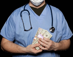 Doctor with money