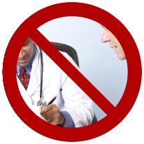 Prescribing doctor with "no" slash