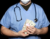 doctor with money