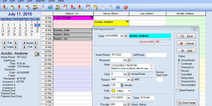 Medisoft Software - patient scheduling software
