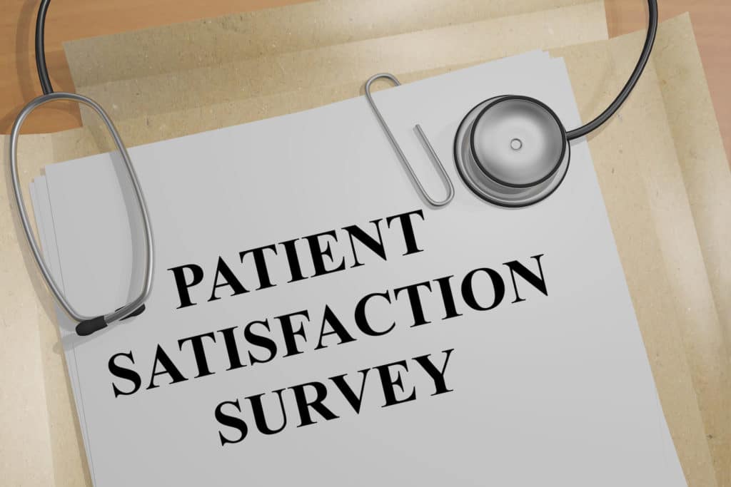 What should be included in patient satisfaction survey