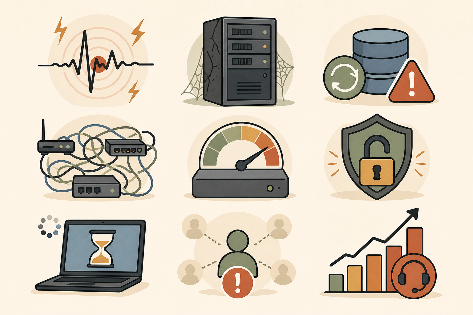 Nine visual warning signs of small-business IT infrastructure risk