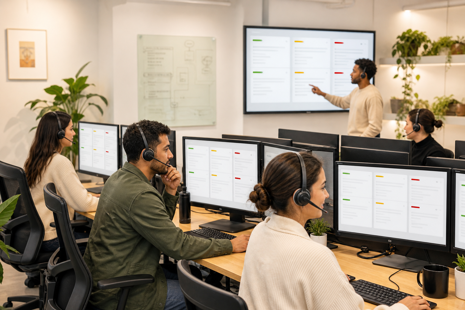 Managed IT helpdesk team triaging support requests by priority